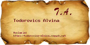 Todorovics Alvina névjegykártya